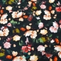 Preview: Baumwolljersey Herbst Rosen/ Schwarz