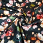 Preview: Baumwolljersey Herbst Rosen/ Schwarz