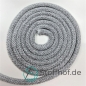 Preview: Baumwollkordel 5mm Grau mit silberfarbenem Glitzerfaden