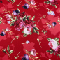Preview: French Terry Sommersweat Blumenstrauß / Rot