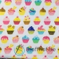 Preview: Baumwolle Cupcakes Bunt / Weiß