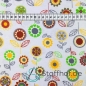 Preview: Baumwolljersey Boho Blumen / Weiß