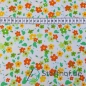 Preview: Baumwolljersey Retro Blumen Orange Grün