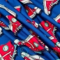 Preview: Baumwolljersey Rote Chucks / Blau
