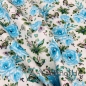 Preview: Baumwolle Blaue Rosen und Schmetterlinge