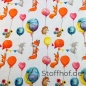 Preview: Baumwolle Tiere mit bunten Luftballons