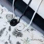 Preview: Baumwolle Tannenbäume Schwarz-Weiß Weihnachten