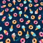 Preview: Baumwolljersey Donuts und Eis / Navy
