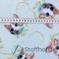 Preview: Baumwolljersey Süße Katzen / Hellmint