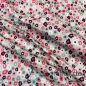 Preview: Baumwolljersey Blümchen Rosa Grau