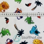 Preview: Reststück 5m - Baumwolljersey Bunte Wildtiere