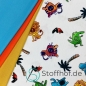 Preview: Reststück 5m - Baumwolljersey Bunte Wildtiere
