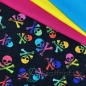 Preview: Baumwolljersey Bunte Totenköpfe