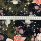 Preview: Baumwolljersey Boho Blumen / Schwarz mit Elasthan