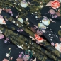 Preview: Baumwolljersey Boho Blumen / Schwarz mit Elasthan