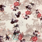 Preview: French Terry Sommersweat Boho Blumen / Rosa-Beige