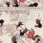 Preview: French Terry Sommersweat Boho Blumen / Rosa-Beige