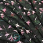 Preview: French Terry Sommersweat Glockenblumen / Schwarz