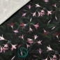 Preview: French Terry Sommersweat Glockenblumen / Schwarz