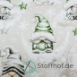 Preview: Baumwolle Weihnachtsgnome im Mondschein / Hellbeige