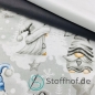 Preview: Baumwolle Weihnachtsgnome im Mondschein / Hellgrau