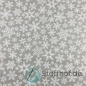Preview: Baumwolle Schneeflocken Grau Weihnachten