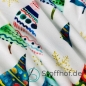 Preview: French Terry Sommersweat Bunte Tannenbäume