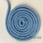 Preview: Baumwollkordel 5mm Blau mit silberfarbenem Glitzerfaden
