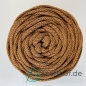 Preview: Baumwollkordel 5mm Kupferbraun mit goldfarbenem Glitzerfaden
