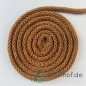 Preview: Baumwollkordel 5mm Kupferbraun mit goldfarbenem Glitzerfaden