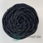 Preview: Baumwollkordel 5mm Schwarz mit goldfarbenem Glitzerfaden