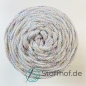 Preview: Baumwollkordel 5mm Weiß mit Holo-Glitzerfaden