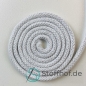Preview: Baumwollkordel 5mm Weiß mit silberfarbenem Glitzerfaden
