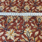 Preview: Voile Premium Baumwolle Blumen Kastanienbraun