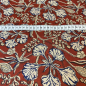 Preview: Voile Premium Baumwolle Blumen Ziegelrot