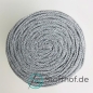 Preview: Baumwollkordel Flach 10mm Grau
