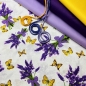 Preview: Baumwolle Vintage Lavendel und Schmetterlinge