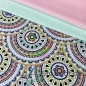 Preview: Baumwolljersey Kaleidoskop Kreise Pastell