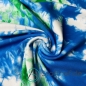 Preview: French Terry TIE DYE Lagune Blau-Grün