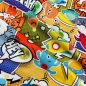 Preview: Baumwolljersey Comic Figuren
