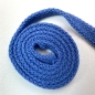 Preview: Baumwollkordel Flach 10mm Jeansblau