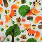 Preview: Baumwolle Fuchs im Wald / Weiß