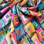 Preview: Baumwolljersey Bunte Mosaik Rauten