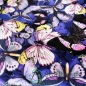 Preview: Baumwolljersey Schmetterlinge Lila mit Elasthan