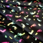 Preview: Baumwolljersey Bunte Füße / Schwarz