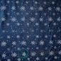 Preview: Baumwolljersey Schneeflocken / Navy