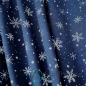Preview: Baumwolljersey Schneeflocken / Navy