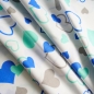 Preview: Baumwolle Herzen Blau Mint Grau