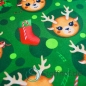 Preview: Baumwolljersey Weihnachten Süße Rentiere Grün