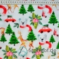 Preview: Baumwolljersey Weihnachten Eisbär und Reh / Weiß